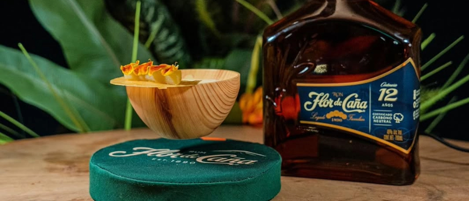 Andrea Pagliarini’s flying cocktail at the Flor de Caña Challenge