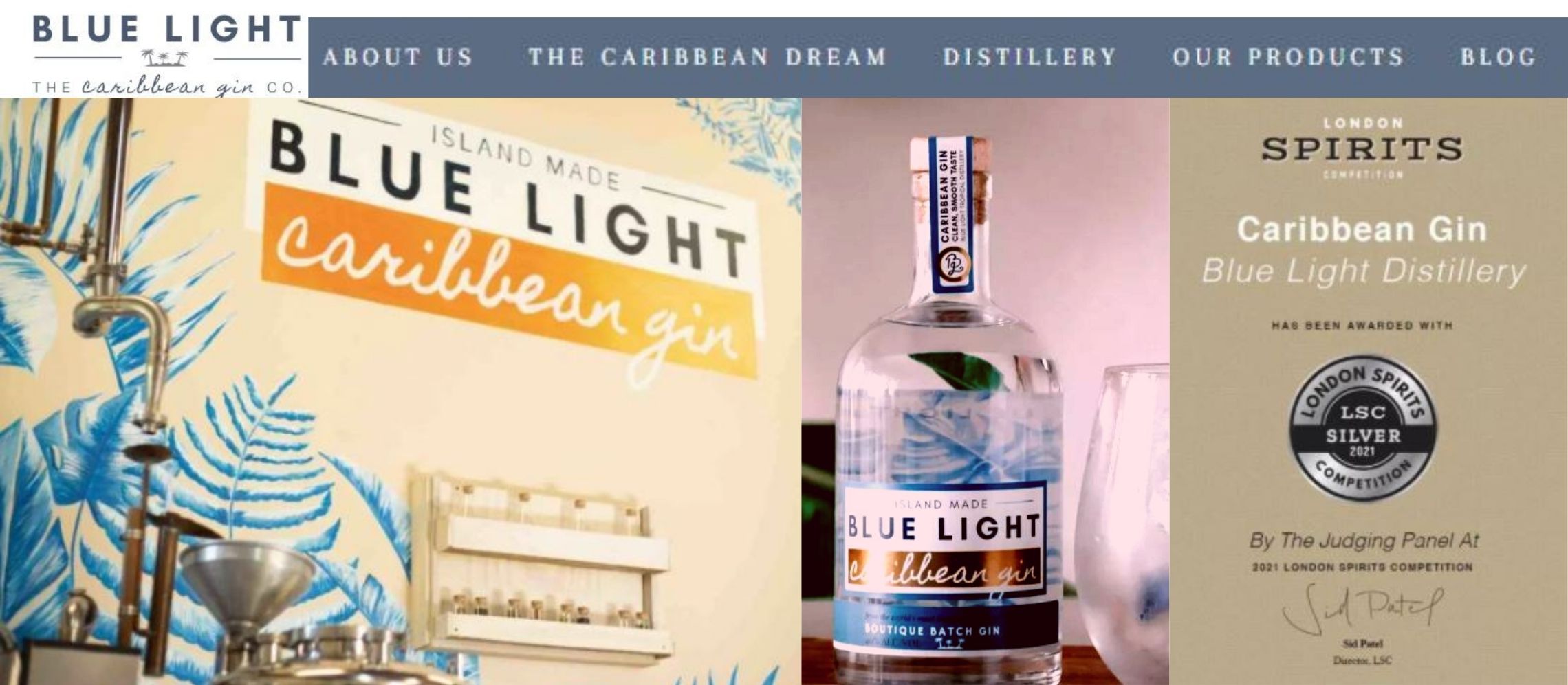 Photo for: Caribbean Gin scores Silver Medal at London Spirits Competition 2021 via Blue Light Gin PR