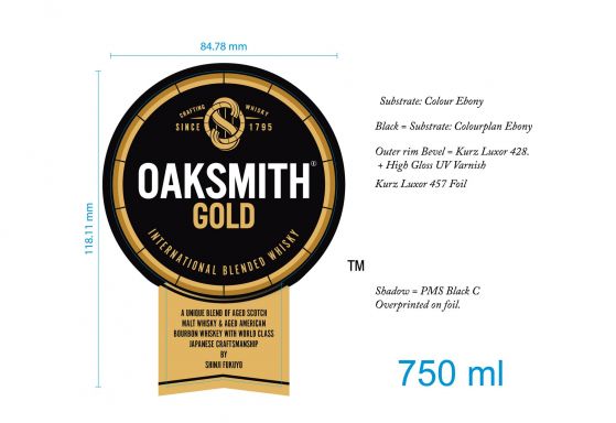 Logo for: Oaksmith® Gold International Blended Whisky