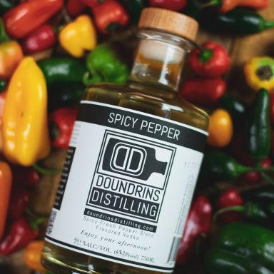 Logo for: Doundrins Distilling Pepper Flavored Vodka