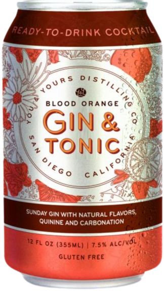 Photo for: London Dry Blood Orange Gin & Tonic