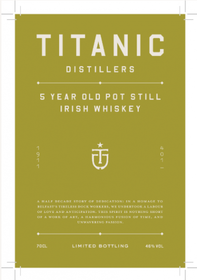 Photo for: Titanic Distillers 5 year Old Pot Still Irish Whiskey